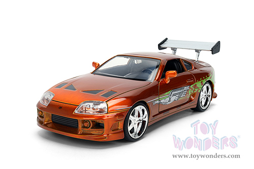 Jada Toys Fast & Furious - Brian's Toyota Supra - 25th Anniversary series (1995, 1/24 scale diecast model car, Orange Brush Finish) 37703