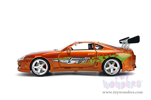 Jada Toys Fast & Furious - Brian's Toyota Supra - 25th Anniversary series (1995, 1/24 scale diecast model car, Orange Brush Finish) 37703