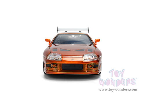 Jada Toys Fast & Furious - Brian's Toyota Supra - 25th Anniversary series (1995, 1/24 scale diecast model car, Orange Brush Finish) 37703