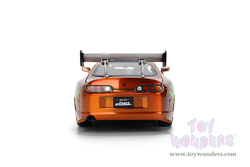 Jada Toys Fast & Furious - Brian's Toyota Supra - 25th Anniversary series (1995, 1/24 scale diecast model car, Orange Brush Finish) 37703