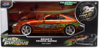 Jada Toys Fast & Furious - Brian's Toyota Supra - 25th Anniversary series (1995, 1/24 scale diecast model car, Orange Brush Finish) 37703; 