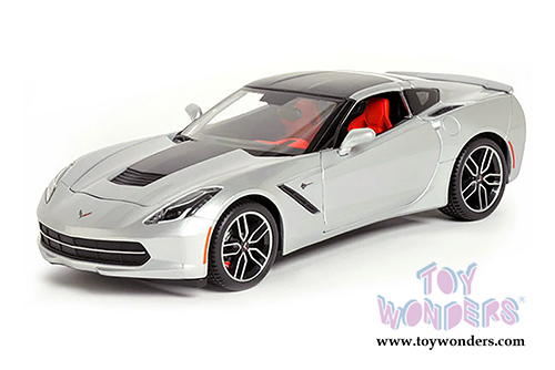 Maisto Exclusive - Corvette Stingray Z51 Hard Top (2014, 1/18 scale diecast model car, Silver) 38132SV