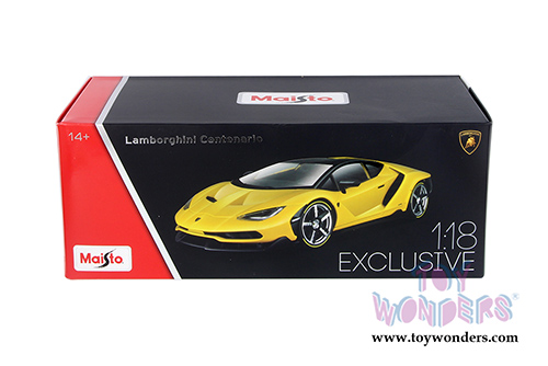 Maisto Exclusive - Lamborghini Centenario Hardtop (1/18 scale diecast model car, Yellow) 38136YL