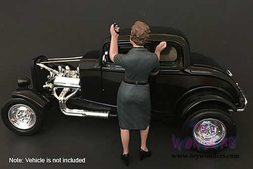 American Diorama Figurine - 50's Style Figure IV (1/24  scale, Blue) 38254
