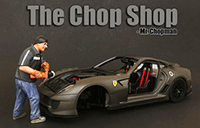 American Diorama Figurine - The Chop Shop Mr. Chopman Figure (1/18  scale, Black/Blue) 38161