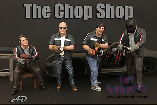 American Diorama Figurine - The Chop Shop Mr. Lugnut Figure (1/18  scale, Black/Blue) 38162