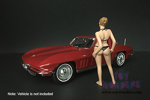 American Diorama Figurine - Bikini Girl April (1/18 scale, Black) 38168
