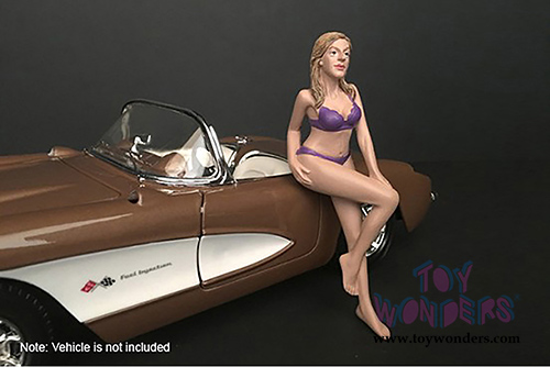 American Diorama Figurine - Bikini Girl July (1/18 scale, Purple) 38171