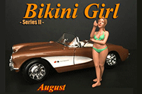 American Diorama Figurine - Bikini Girl August (1/18 scale, Green) 38172