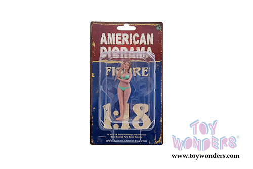 American Diorama Figurine - Bikini Girl August (1/18 scale, Green) 38172