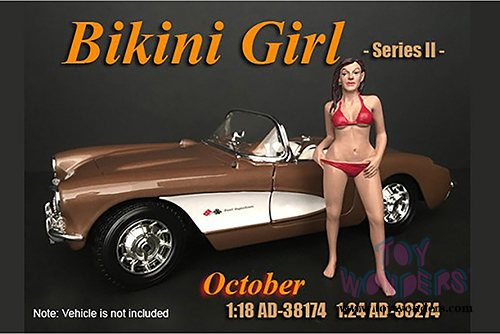 American Diorama Figurine - Bikini Girl October (1/18 scale, Red) 38174