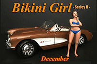 American Diorama Figurine - Bikini Girl December (1/18 scale, Blue) 38176
