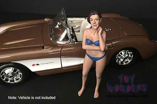 American Diorama Figurine - Bikini Girl December (1/18 scale, Blue) 38176
