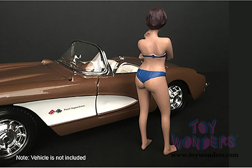 American Diorama Figurine - Bikini Girl December (1/18 scale, Blue) 38176