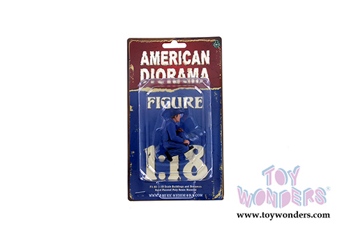 American Diorama Figurine - Mechanic Classic Juan with Lug Wrench (1/18 scale, Blue) 38177