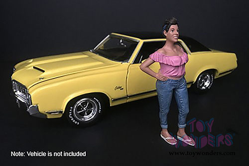 American Diorama Figurine - Hanging Out 2 Gloria Figure (1/18  scale, Pink/Blue) 38182