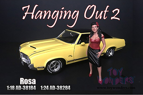 American Diorama Figurine - Hanging Out 2 Rosa Figure (1/18  scale, Black/Red) 38184