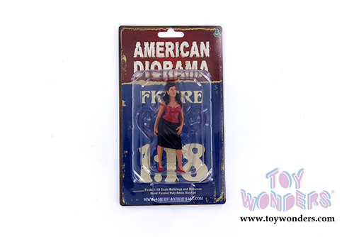 American Diorama Figurine - Hanging Out 2 Rosa Figure (1/18  scale, Black/Red) 38184