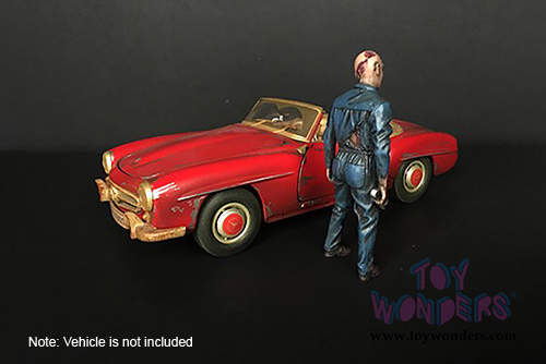 American Diorama Figurine - Zombie Mechanic I (1/24, scale, Blue) 38297