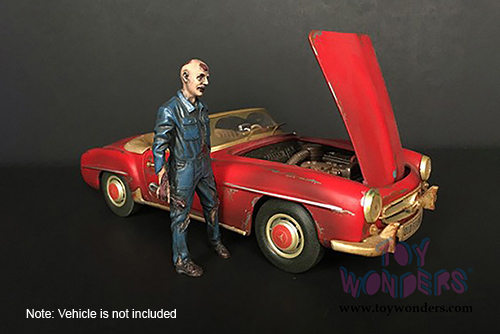American Diorama Figurine - Zombie Mechanic I (1/24, scale, Blue) 38297