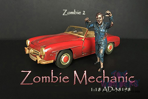 American Diorama Figurine - Zombie Mechanic II (1/18 scale, Blue) 38198