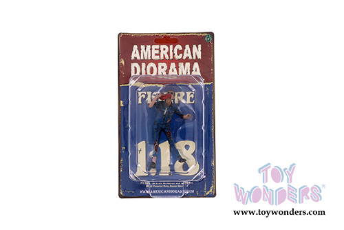 American Diorama Figurine - Zombie Mechanic III (1/18 scale, Blue) 38199