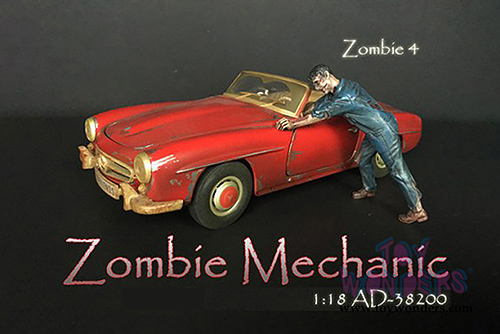 American Diorama Figurine - Zombie Mechanic IV (1/18 scale, Blue) 38200