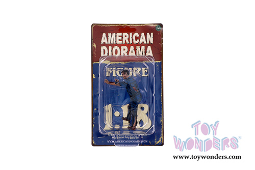American Diorama Figurine - Zombie Mechanic IV (1/18 scale, Blue) 38200