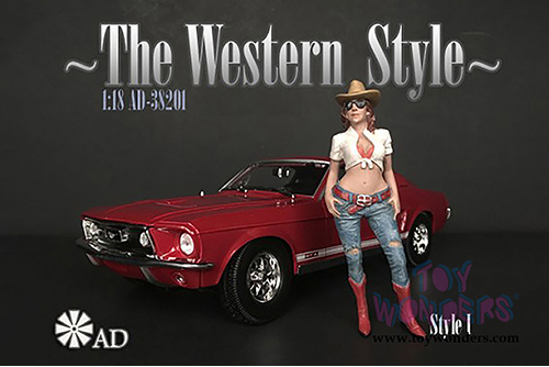 American Diorama Figurine - The Western Style I (1/18 scale, Blue/White) 38201