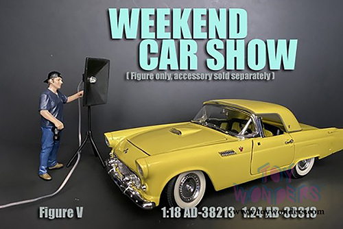 American Diorama Figurine - Weekend Car Show Figure V (1/18  scale, Blue/Gray) 38213