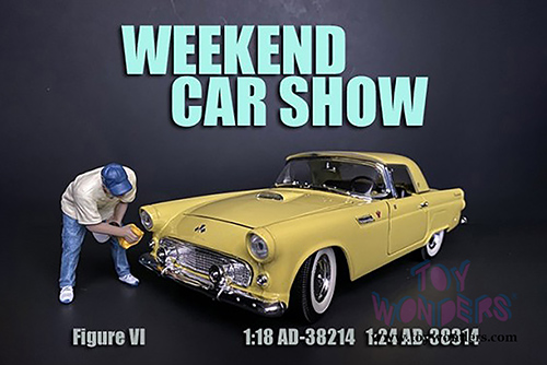 American Diorama Figurine - Weekend Car Show Figure VI (1/24  scale, Blue/cream) 38314