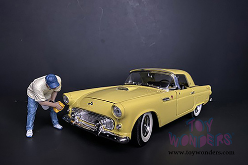 American Diorama Figurine - Weekend Car Show Figure VI (1/24  scale, Blue/cream) 38314