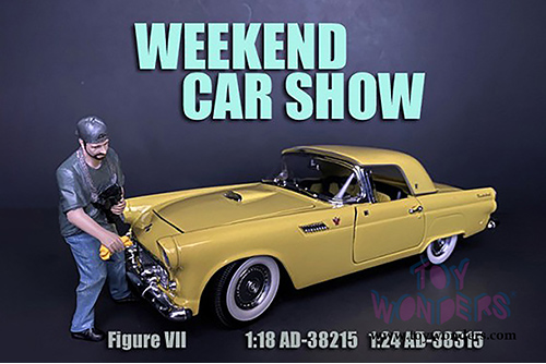 American Diorama Figurine - Weekend Car Show Figure VII (1/24  scale, Blue/Gray) 38315