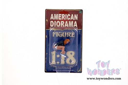 American Diorama Figurine - Seated Couple Series III Figure B (1/18  scale, White/Blue) AD-38218