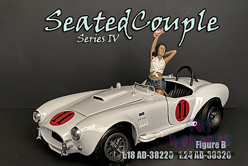 American Diorama Figurine - Seated Couple Series IV Figure B (1/18  scale, Blue/White) American Diorama Figurine - Seated Couple Series III Figure B (1/18 scale, White/Blue) AD-38218