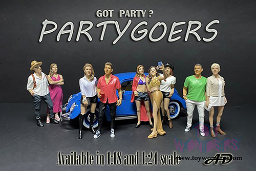 American Diorama Figurine - Partygoers Figure I (1/24  scale, Black/White) 38321