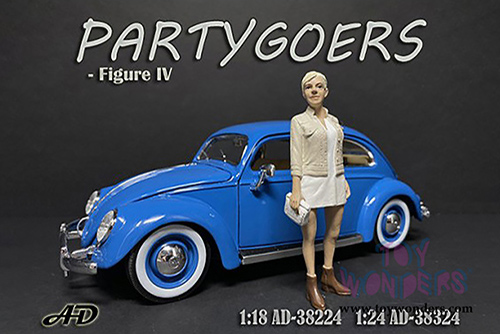American Diorama Figurine - Partygoers Figure IV (1/24  scale, Beige/White) 38324