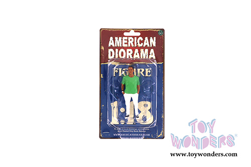 American Diorama Figurine - Partygoers Figure IX (1/18  scale, White/Lime Green) 38229