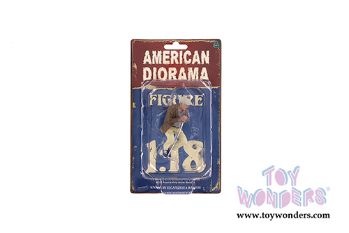 American Diorama Figurine - Sitting Old Couple Figure I (1/18  scale, Cream/Beige) 38234