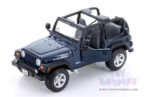Showcasts® Collectibles - Jeep® Wrangler Rubicon Convertible (1/27 scale diecast model car, Blue)  38245BU MAP: $22.99