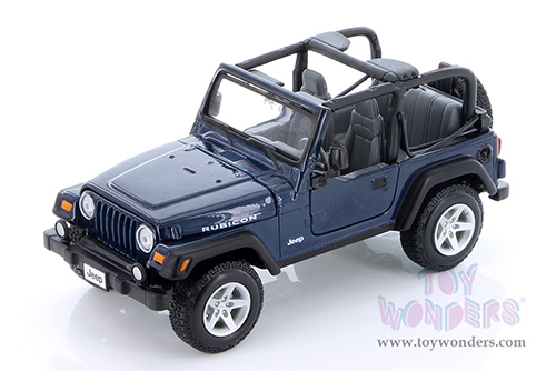 Showcasts® Collectibles - Jeep® Wrangler Rubicon Convertible (1/27 scale diecast model car, Blue)  38245BU MAP: $22.99