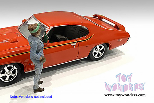 American Diorama Figurine - Retro Female Mechanic IV (1/24 scale, Blue) 38347