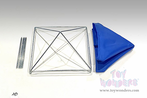 American Diorama Accesories - Canopy Set (1/18 scale, Silver Frame with Blue Canopy cover) AD-38249