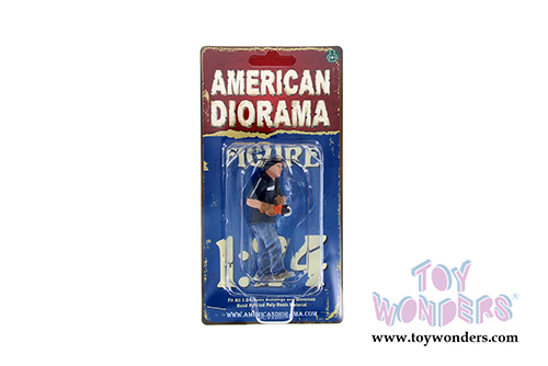 American Diorama Figurine - The Chop Shop Mr. Chopman Figure (1/24  scale, Black/Blue) 38261