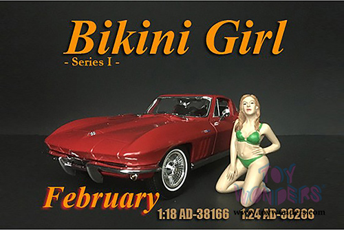American Diorama Figurine - Bikini Girl February (1/24 scale, Green) 38266