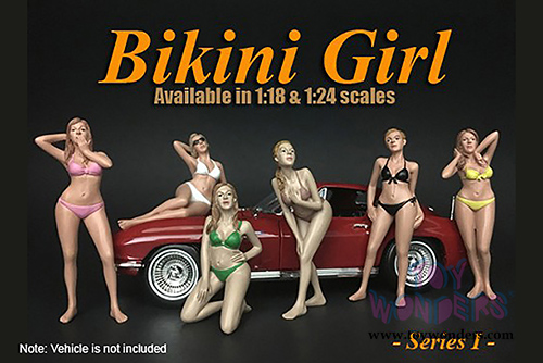 American Diorama Figurine - Bikini Girl February (1/24 scale, Green) 38266