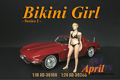 American Diorama Figurine - Bikini Girl April (1/24 scale, Black) 38268
