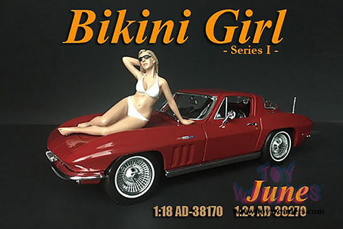 American Diorama Figurine - Bikini Girl June (1/24 scale, White) 38270