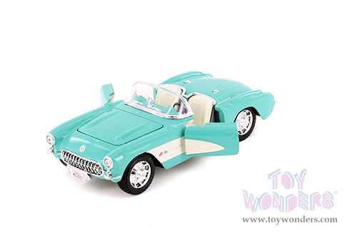 Showcasts® Collectibles - Chevrolet® Corvette® Convertible (1957, 1/24 scale diecast model car, Turquoise) 38275TQ MAP: $22.99