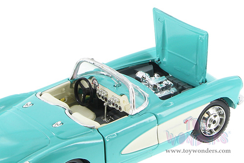 Showcasts® Collectibles - Chevrolet® Corvette® Convertible (1957, 1/24 scale diecast model car, Turquoise) 38275TQ MAP: $22.99